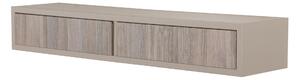 Mensola da Parete con 2 Cassetti 88,2x13,4x20 cm in Fibra di Legno Domino Marrone e Rovere Moka
