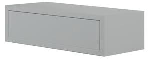 Mensola da Parete 1 Cassetto 45x13,4x20 cm in Fibra di Legno Lego Grigio