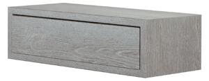 Mensola da Parete 1 Cassetto 45x13,4x20 cm in Fibra di Legno Lego Rovere Grigio New