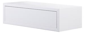 Mensola da Parete 1 Cassetto 45x13,4x20 cm in Fibra di Legno Lego Bianco