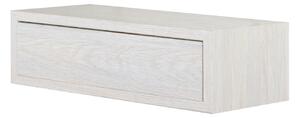 Mensola da Parete 1 Cassetto 45x13,4x20 cm in Fibra di Legno Lego Rovere Sbiancato