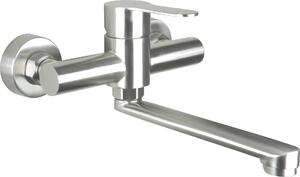 Wall-mounted washbasin mixer