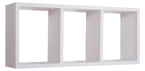 Mensola Rettangolare 3 Scomparti da Parete 70x30x15.5 cm in Fibra di Legno Tristano Rovere Imperiale