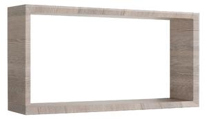 Mensola Cubo da Parete 70x35x15,5 cm in Fibra di Legno Artù Rovere Moka