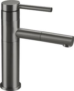 Rubinetto per lavabo, con bocca estraibile - titanio