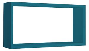 Mensola Cubo da Parete 70x35x15,5 cm in Fibra di Legno Artù Blu Atollo