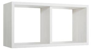 Mensola Rettangolare 2 Scomparti da Parete 70x30x23,7 cm in Fibra di Legno Morgana Maxi Rovere Sbiancato