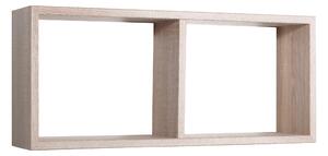 Mensola Rettangolare 2 Scomparti da Parete 70x30x15,5 cm in Fibra di Legno Morgana Rovere Sagerau