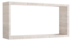 Mensola Cubo da Parete 70x35x15,5 cm in Fibra di Legno Artù Rovere Grigio