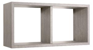 Mensola Rettangolare 2 Scomparti da Parete 70x30x23,7 cm in Fibra di Legno Morgana Maxi Rovere Grigio New