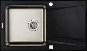 1-bowl granite-steel sink with drainer