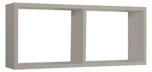 Mensola Rettangolare 2 Scomparti da Parete 70x30x15,5 cm in Fibra di Legno Morgana Marrone Talpa
