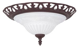 Plafoniera marrone scuro con paralume in vetro ø 38 cm Rustica – Trio
