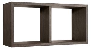 Mensola Rettangolare 2 Scomparti da Parete 70x30x23,7 cm in Fibra di Legno Morgana Maxi Rovere Scuro