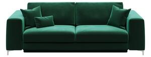 Divano letto in velluto verde scuro Devichy, 256 cm Rothe - devichy