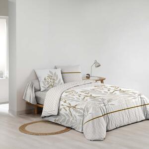 Set copripiumino e federa beige in cotone per letto matrimoniale ed esteso con lenzuolo incluso/6 pezzi 240x220 cm Raoni – douceur d'intérieur