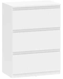 HOMCOM Cassettiera con 3 Cassetti, Mobile Moderno per la Camera da Letto, 55x34x75 cm, Bianco | Aosom Italy