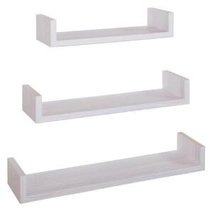 Set 3 Mensole da Parete 60-50-40x15,5x8 cm in Fibra di Legno Calamita Rovere Imperiale