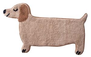 Tappetino per il bagno beige in tessuto 47x80 cm Sausage Dog – Sass & Belle