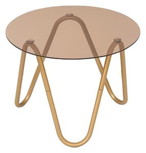Tavolino rotondo con piano in vetro ø 50 cm Ventana Round – Leitmotiv