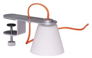 Lampada da tavolo grigia con paralume in vetro (altezza 23 cm) Lure - Hübsch