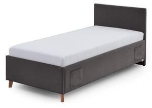 Letto da bambini color antracite imbottito rete non inclusa 90x200 cm Cool – Meise Möbel
