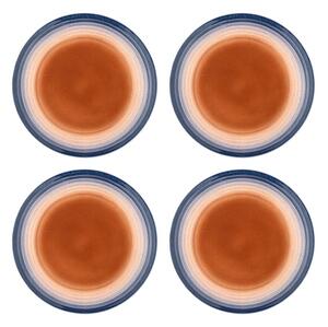Set di piatti da dolce blu/arancioni in gres 4 pz ø 20,5 cm Tatum – Bloomingville