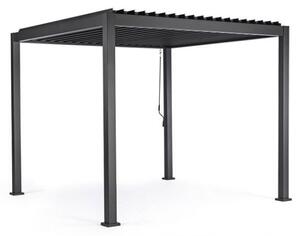 Pergola Bioclimatica 3x3 In Alluminio Con Lamelle Orientabili Antracite Pacific Bizzotto - Bizzotto