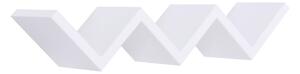 Mensola da Parete Libreria Zigzag 56x15,5 cm in Fibra di Legno Saetta Bianco