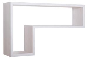 Mensola da Parete a Forma di L 61x37x15,5 cm in Fibra di Legno Lettera Rovere Imperiale