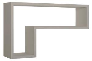 Mensola da Parete a Forma di L 61x37x15,5 cm in Fibra di Legno Lettera Marrone Talpa