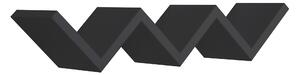 Mensola da Parete Libreria Zigzag 56x15,5 cm in Fibra di Legno Saetta Nero