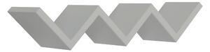 Mensola da Parete Libreria Zigzag 56x15,5 cm in Fibra di Legno Saetta Grigio Sasso