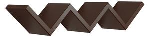 Mensola da Parete Libreria Zigzag 56x15,5 cm in Fibra di Legno Saetta Wengè