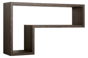 Mensola da Parete a Forma di L 61x37x15,5 cm in Fibra di Legno Lettera Rovere Scuro
