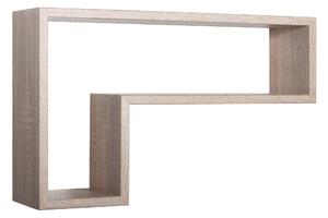 Mensola da Parete a Forma di L 61x37x15,5 cm in Fibra di Legno Lettera Rovere Sagerau