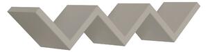 Mensola da Parete Libreria Zigzag 56x15,5 cm in Fibra di Legno Saetta Marrone Talpa
