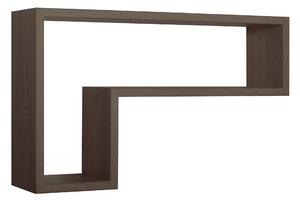 Mensola da Parete a Forma di L 61x37x15,5 cm in Fibra di Legno Lettera Noce