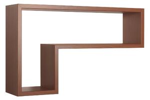 Mensola da Parete a Forma di L 61x37x15,5 cm in Fibra di Legno Lettera Ciliegio