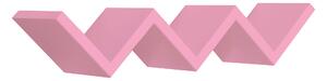 Mensola da Parete Libreria Zigzag 56x15,5 cm in Fibra di Legno Saetta Rosa Blush