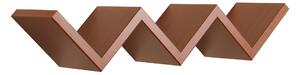 Mensola da Parete Libreria Zigzag 56x15,5 cm in Fibra di Legno Saetta Ciliegio