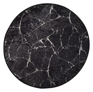Tappetino per il bagno nero ø 100 cm Marble – Foutastic