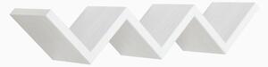 Mensola da Parete Libreria Zigzag 56x15,5 cm in Fibra di Legno Saetta Rovere Sbiancato