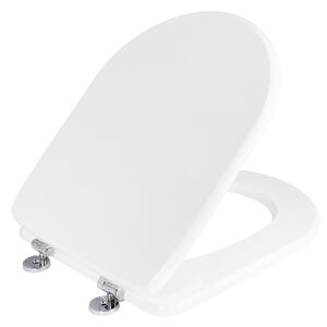 Copriwater Universale 35,3x2,9x43,3 cm in MDF Cerniere in Metallo Cromato Alpina Bianco Lucido