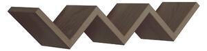 Mensola da Parete Libreria Zigzag 56x15,5 cm in Fibra di Legno Saetta Noce