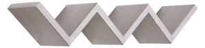 Mensola da Parete Libreria Zigzag 56x15,5 cm in Fibra di Legno Saetta Rovere Grigio New
