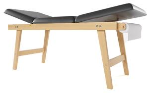 Lettino da Massaggio Visita Fisioterapia Fisso 3 Sezioni 190x70x75 cm 200 Kg Giano Nero
