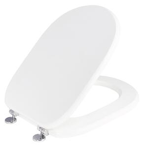 Copriwater Universale 35,1x46,3 cm in MDF Cerniere in Metallo Cromato Diana Bianco Lucido