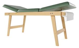 Lettino da Massaggio Visita Fisioterapia Fisso 3 Sezioni 190x70x75 cm 200 Kg Giano Verde