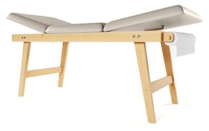 Lettino da Massaggio Visita Fisioterapia Fisso 3 Sezioni 190x70x75 cm 200 Kg Giano Beige